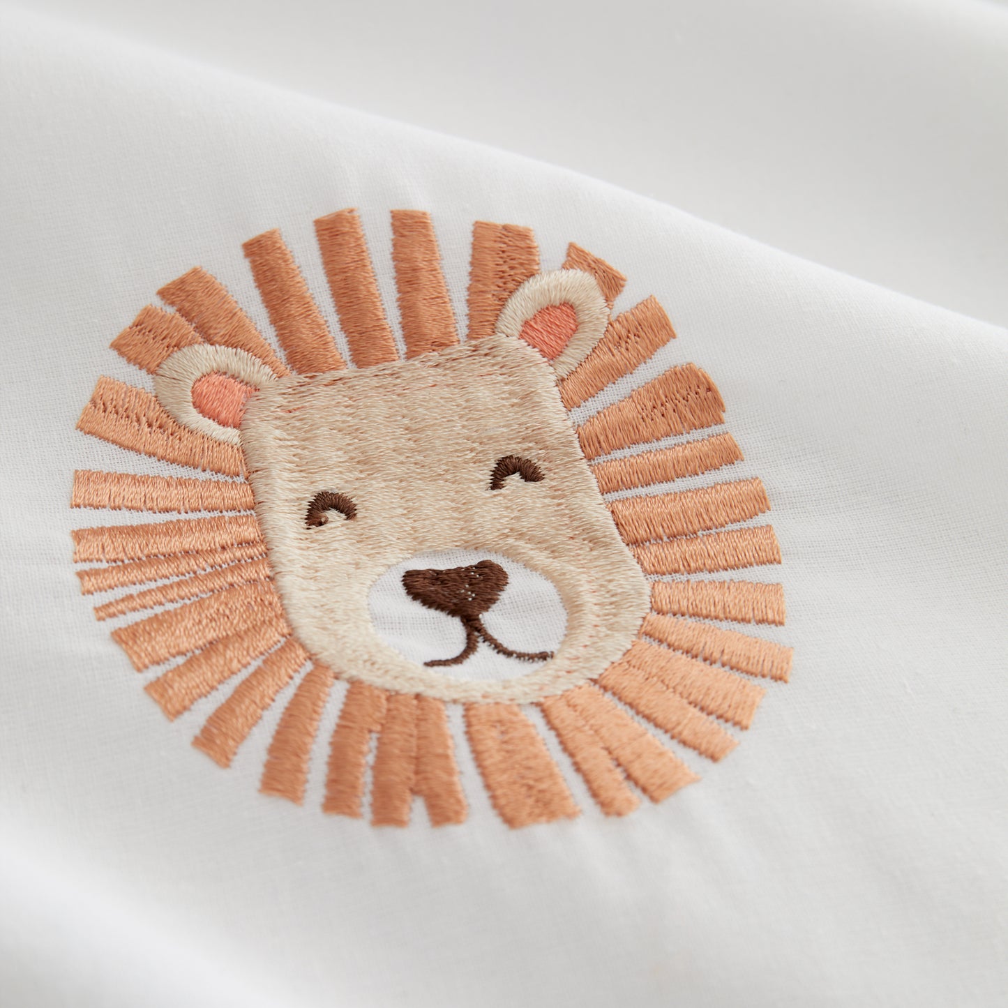 Embroidered Lions Single Duvet Set