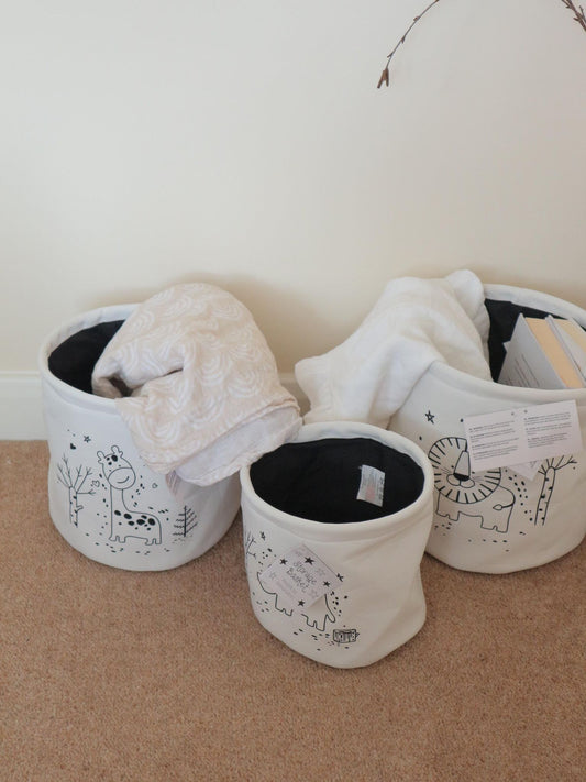 Set of 3 Jungle Storage Baskets