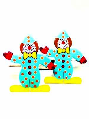  childrens wooden circus clown curtain tie backs