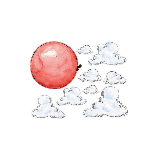 nursery baby elephant flying high wall stickers