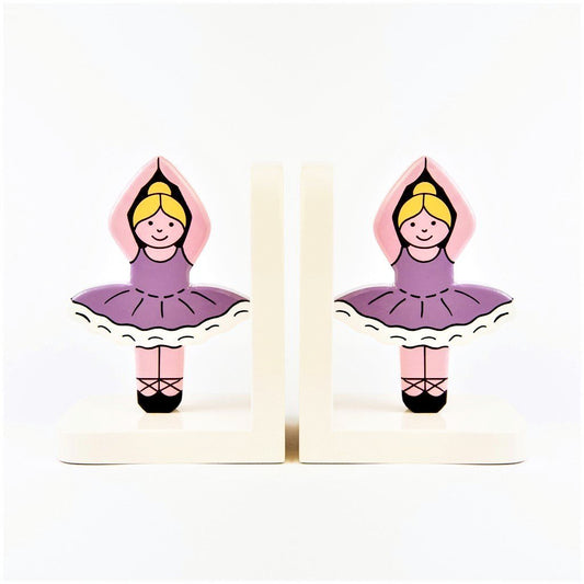 children's wooden ballerina bookends