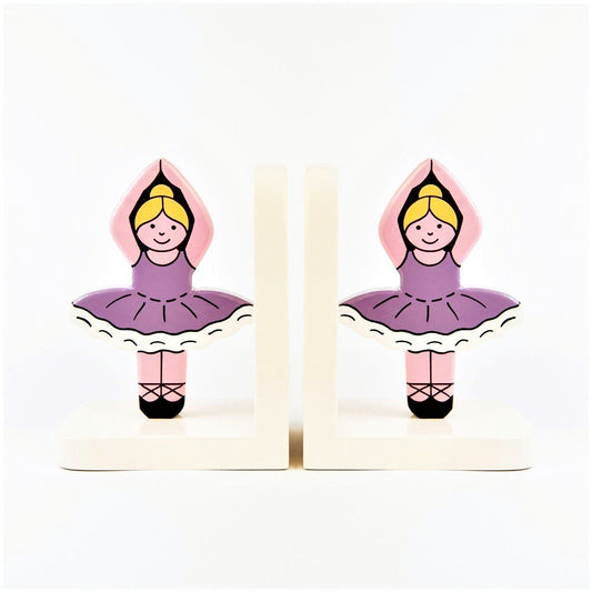 children's wooden ballerina bookends