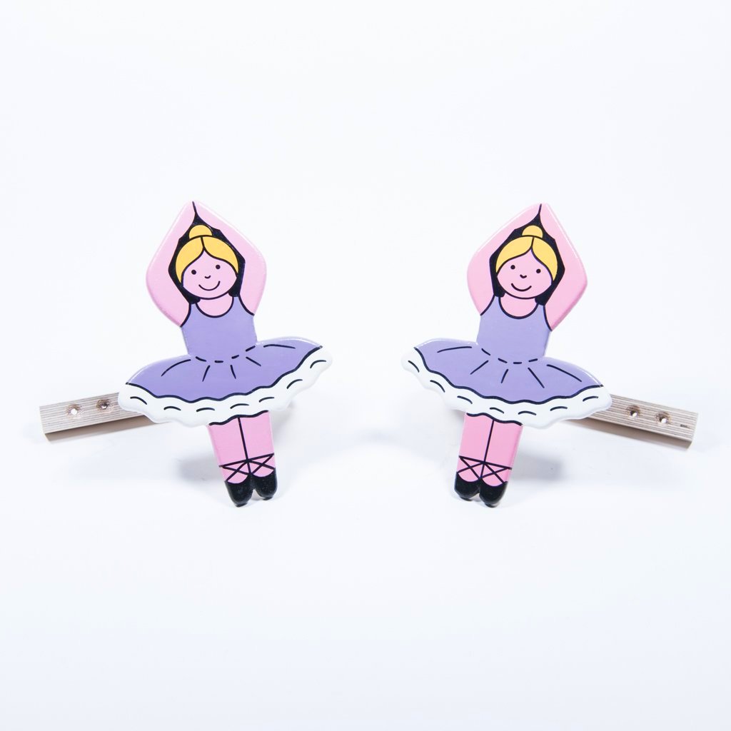 children's wooden ballerina curtain tie backs