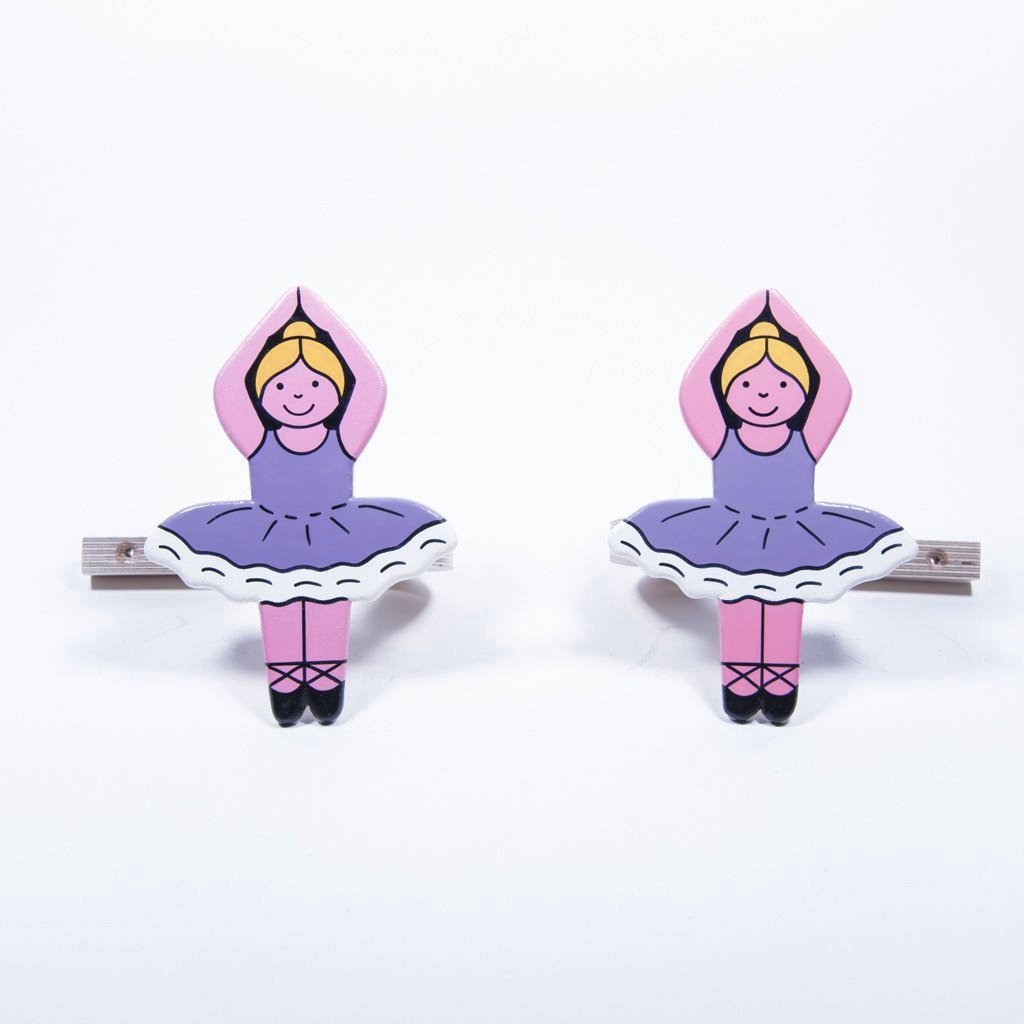 children's wooden ballerina curtain tie backs