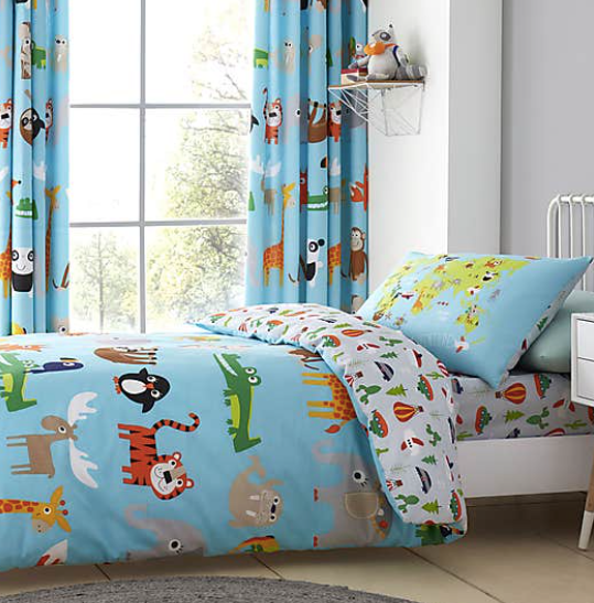 Children's bedding and matching curtains best sale