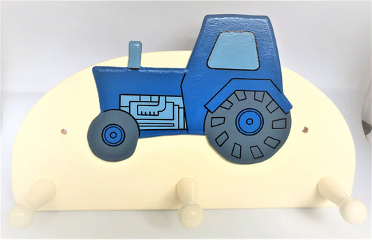 Blue Tractor Coat Hook
