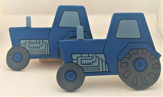 childrens blue tractor curtain tie backs