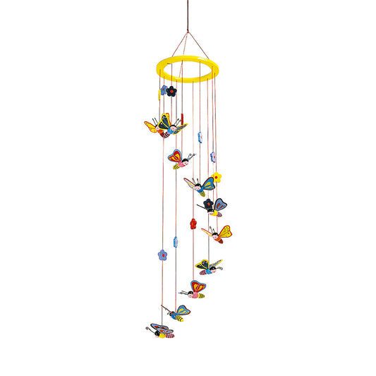 childrens butterfly and flowers hanging mobile