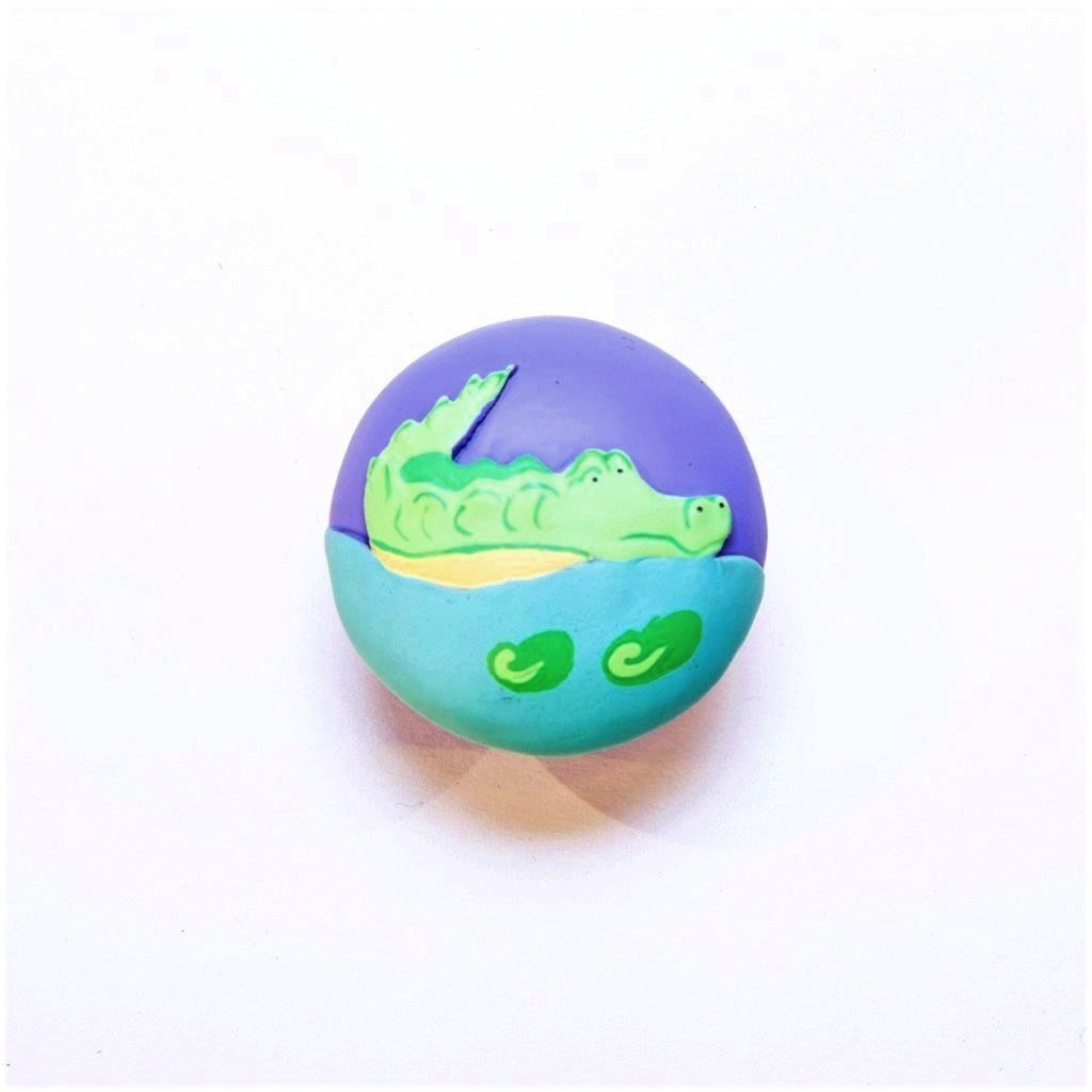 children's jungle crocodile door knob
