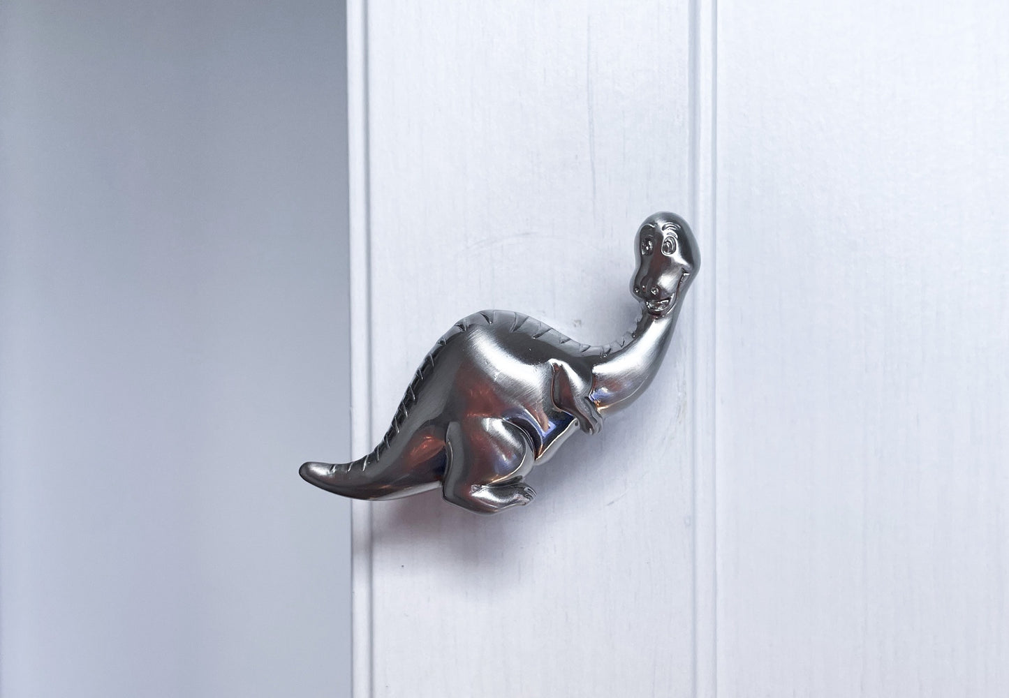 Dinosaur (Brushed Nickel) Door Knob