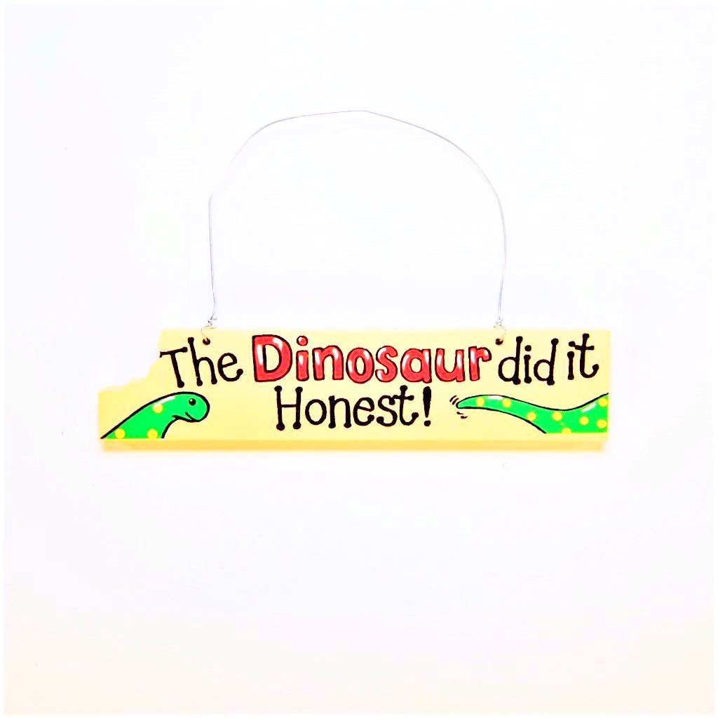 children's dinosaur door plaque