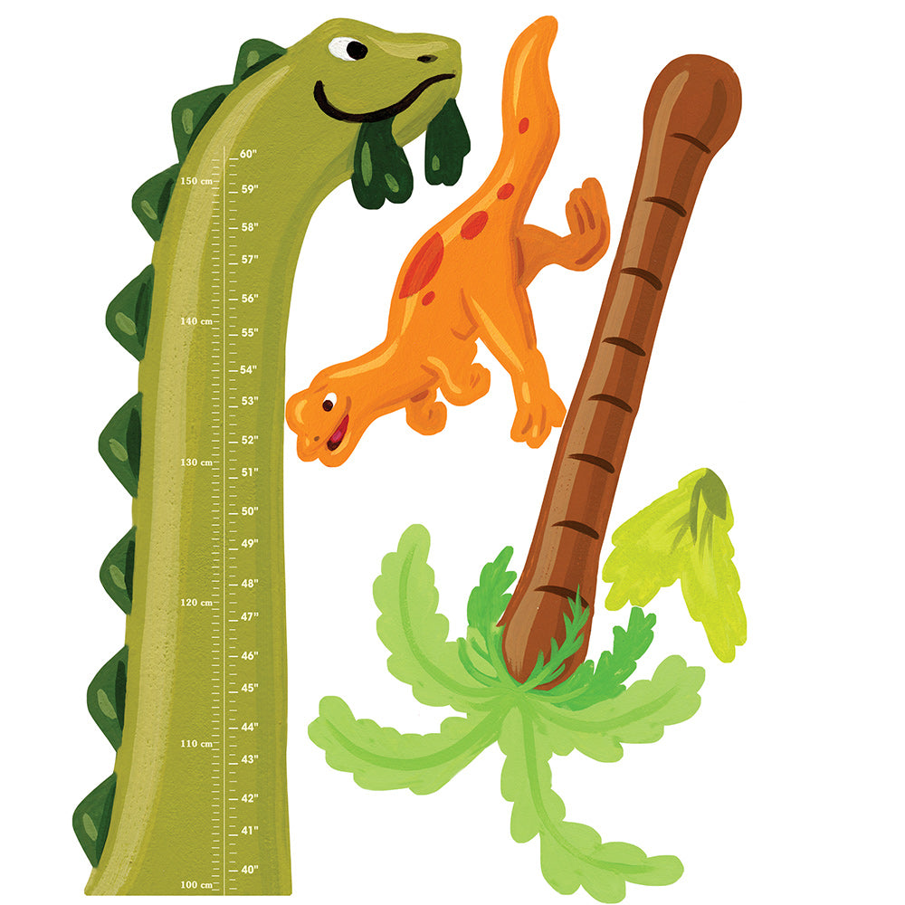 children's dinosaur height chart wall stickers