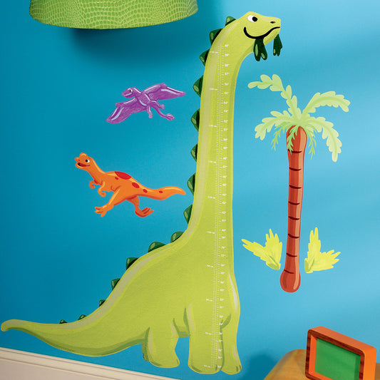 children's dinosaur height chart wall stickers