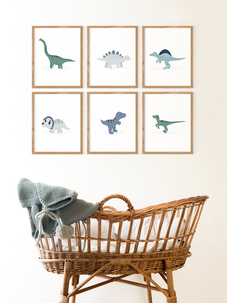 Set of 6 Dinosaur Prints