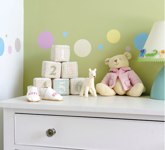 children's dotty wall stickers