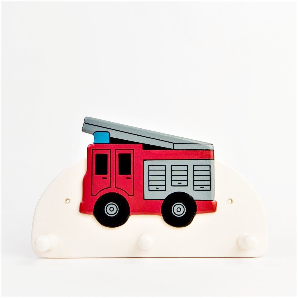 children's fire engine coat wall hook
