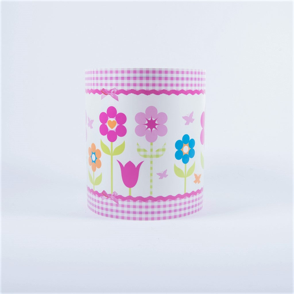 children's flower gingham lightshade