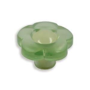 Childrens green daisy glassy door knob