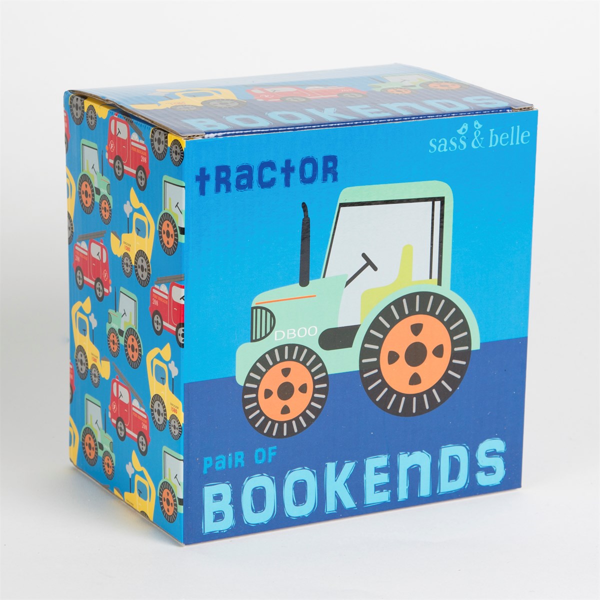 childrens green tractor bookends