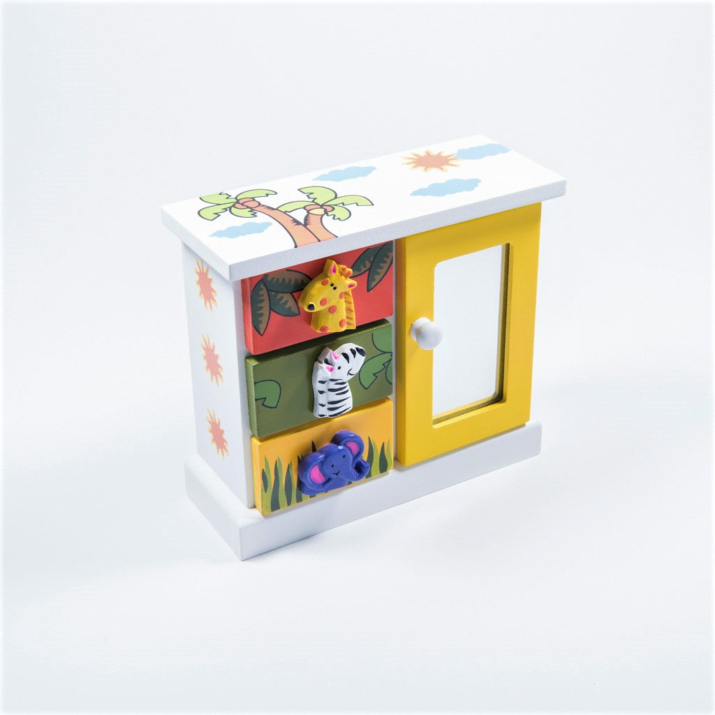 jungle friends desk tidy with mirror