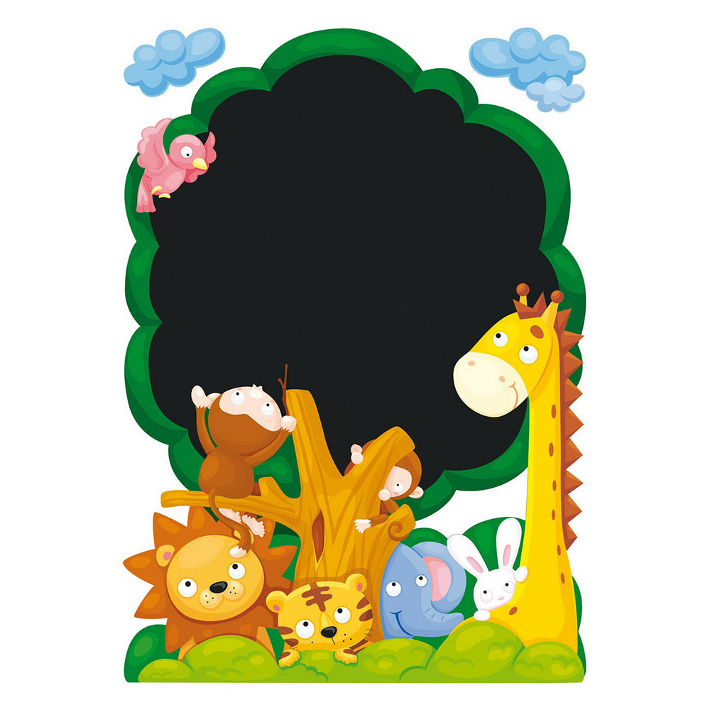 children's jungle tree chalkboard wall stickers