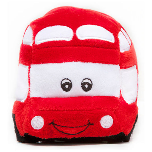 children's london red bus cushion and soft toy