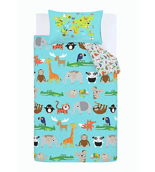 Animal Adventures Single Bedding Set