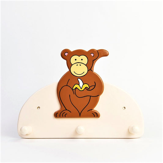 children's monkey triple coat wall hook