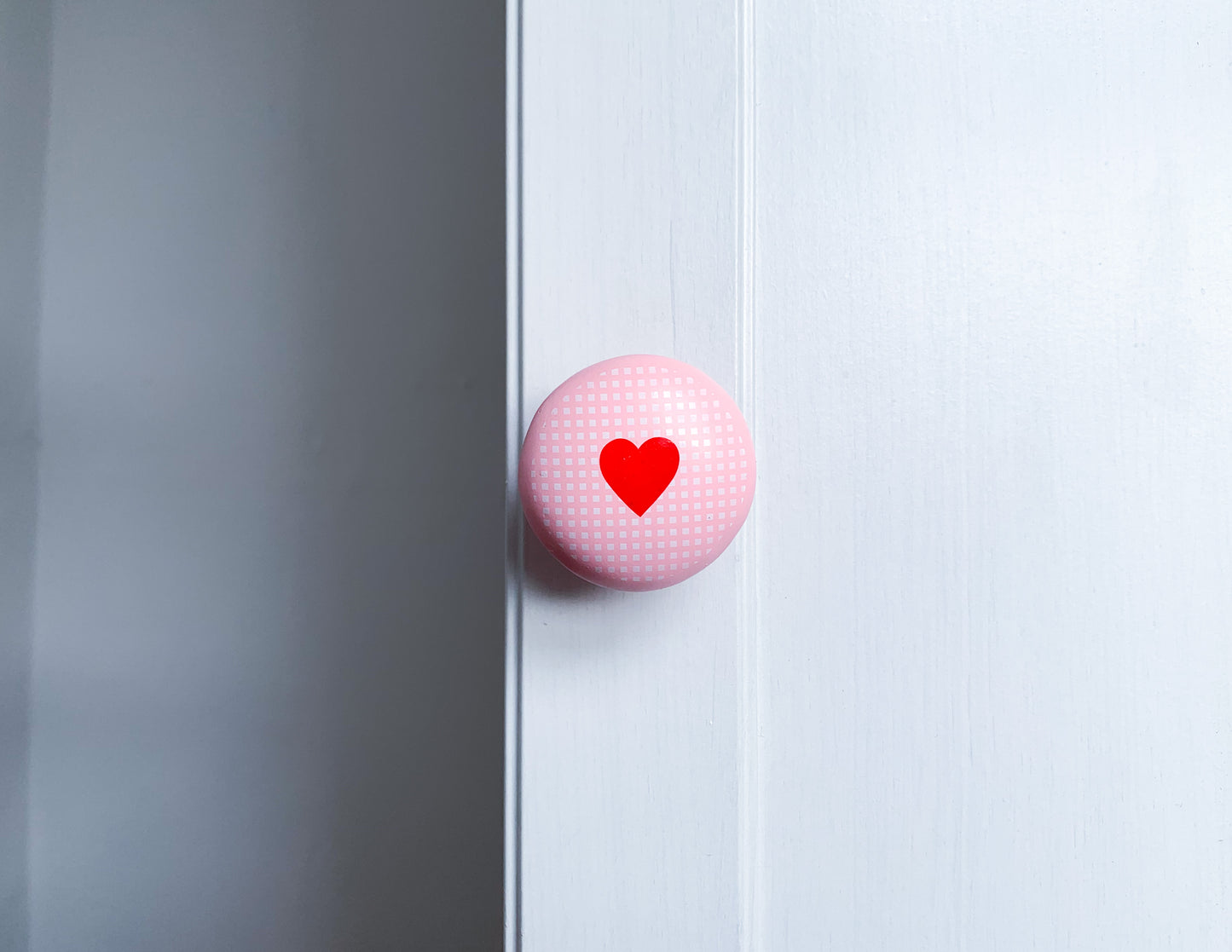 Heart Gingham Door Knob - Buy One Get One Free