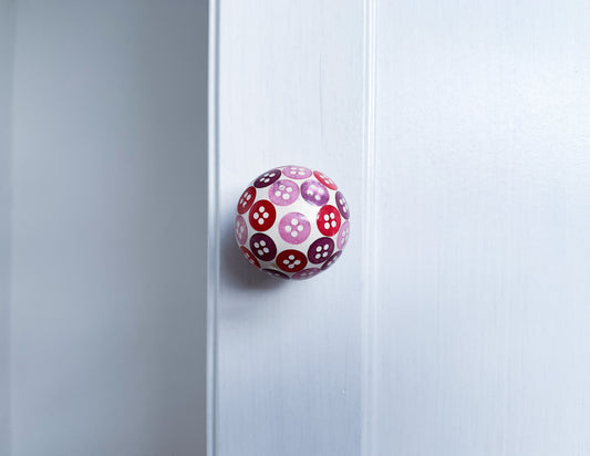 Pinks & Purples Button Door Knob