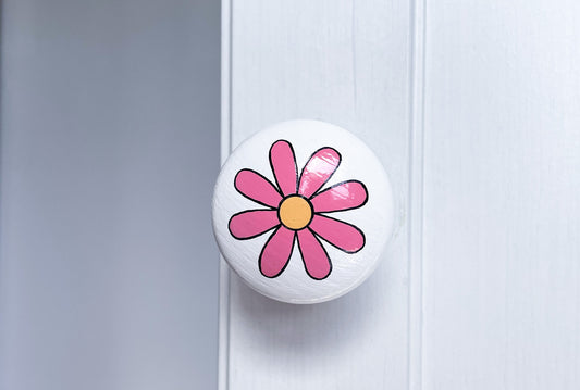 Pink Flower Door Knob