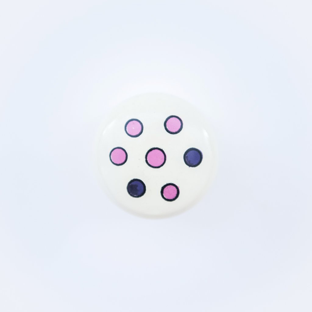 Pink & Purple Spots Door Knob