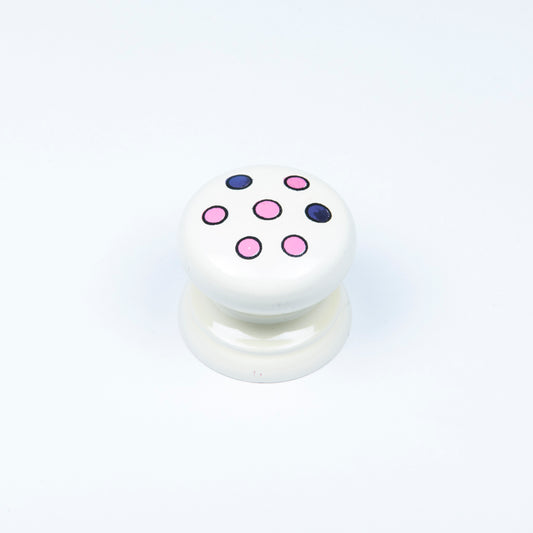 Pink & Purple Spots Door Knob