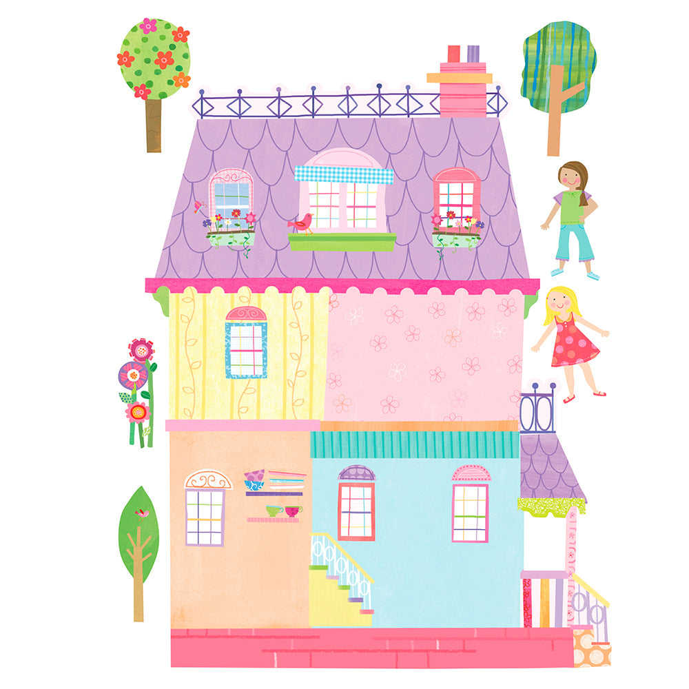 girls playhouse wall stickers