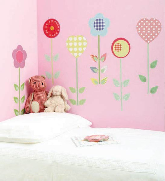 childrens polly patch flower walls stickers