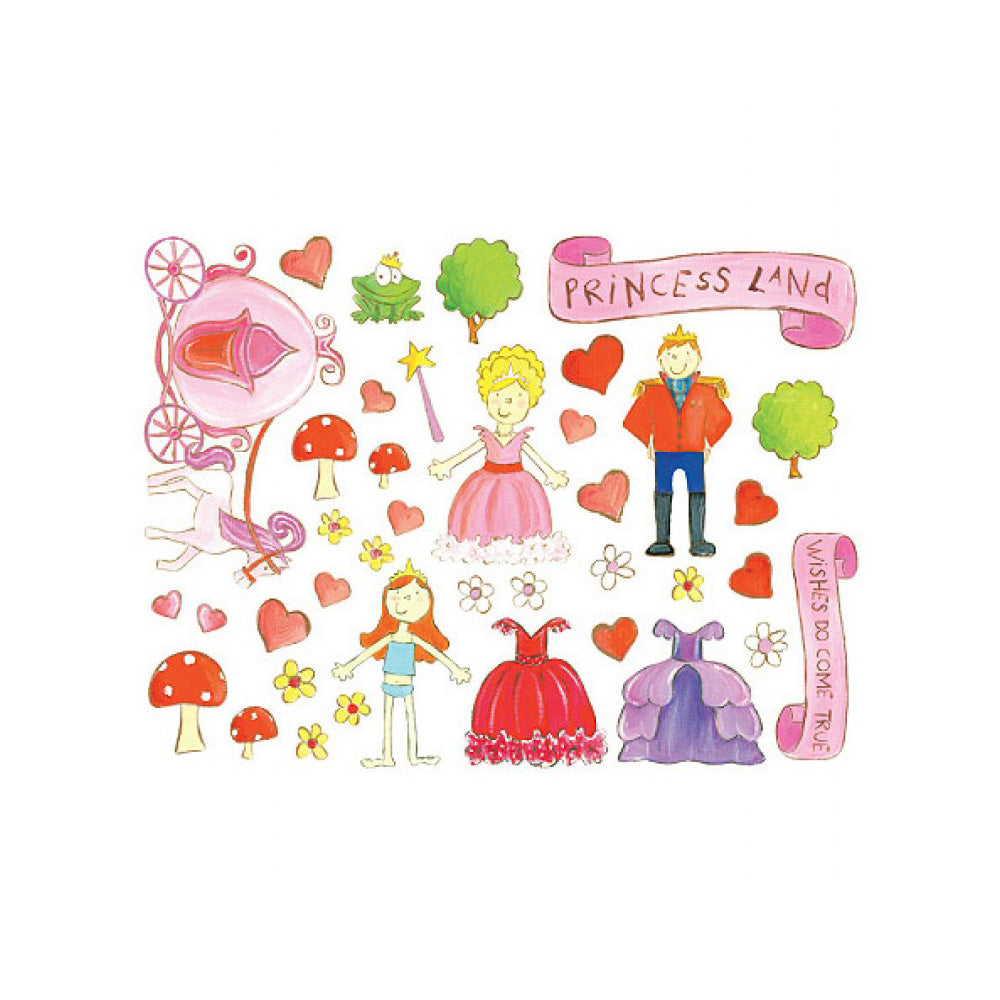 children's princess land wall stickers