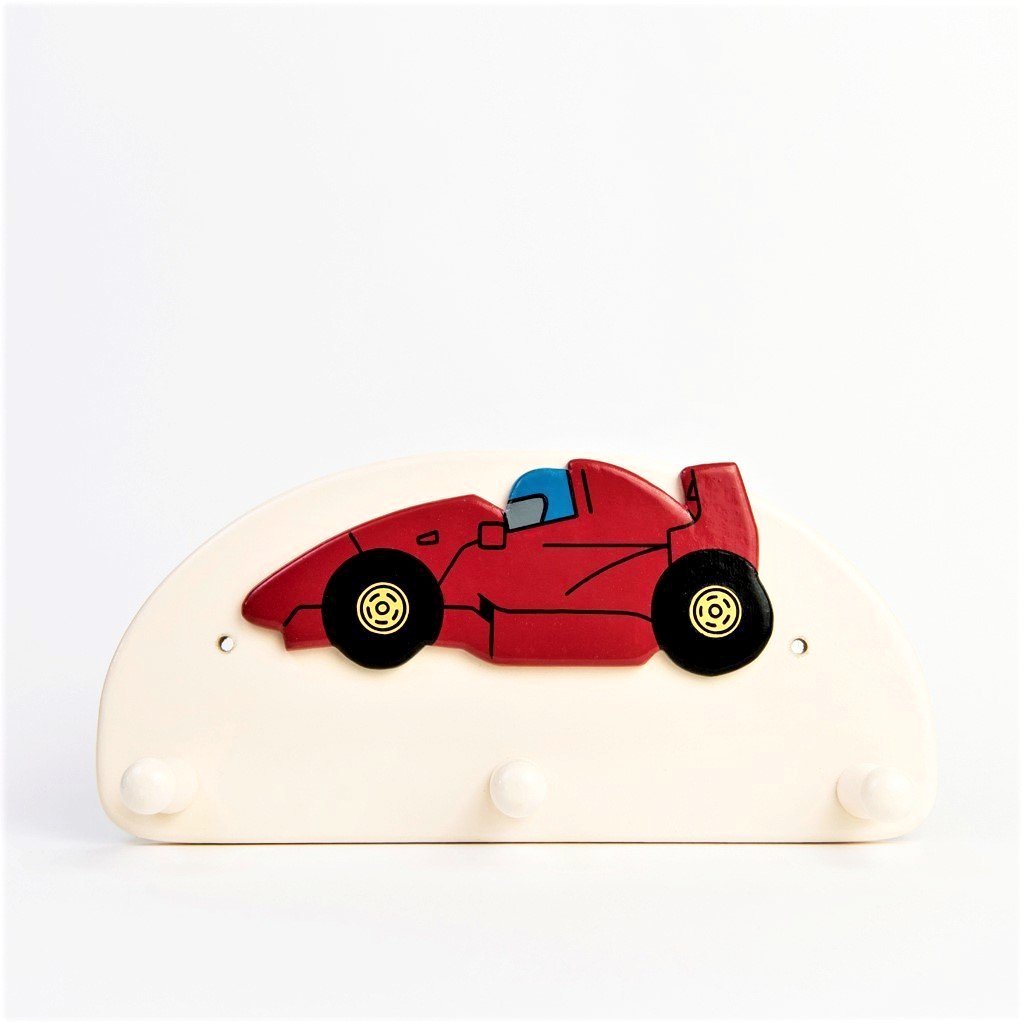 children's racing car coat wall hook