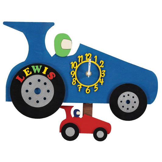 childrens racing car pendulum clock