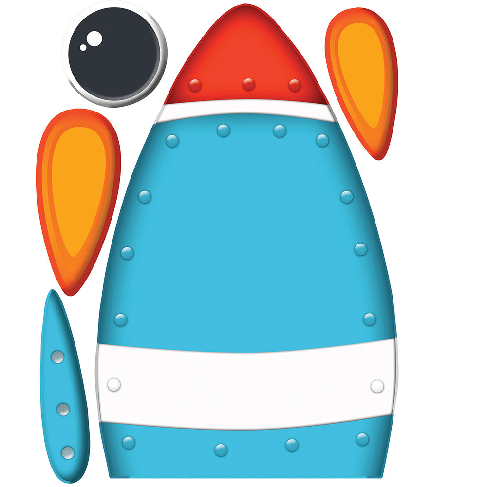 children's rocket ship wall stickers