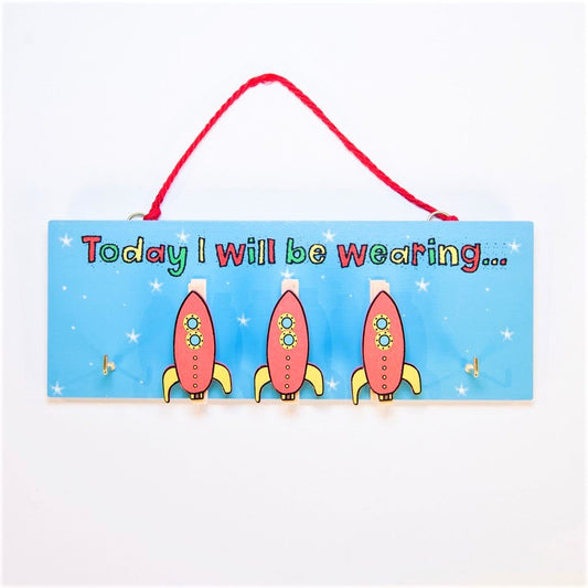 children's educational today i will be wearing rockets pegboard