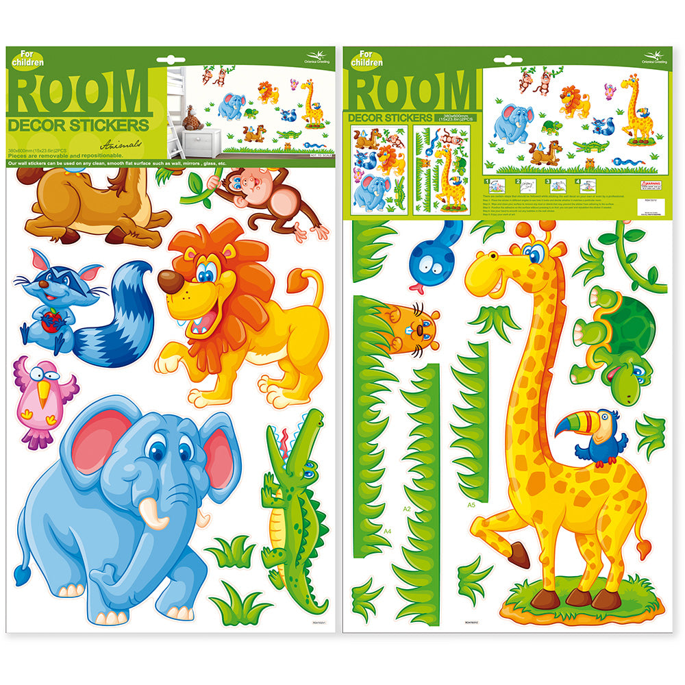 children's safari wall stickers