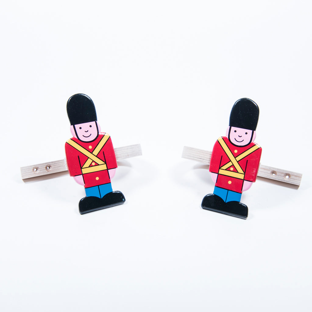 children's wooden soldier curtain tie backs