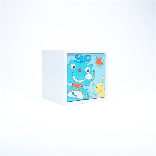 children's square robot storage cube