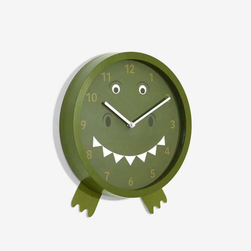 childrens t-rex wall clock