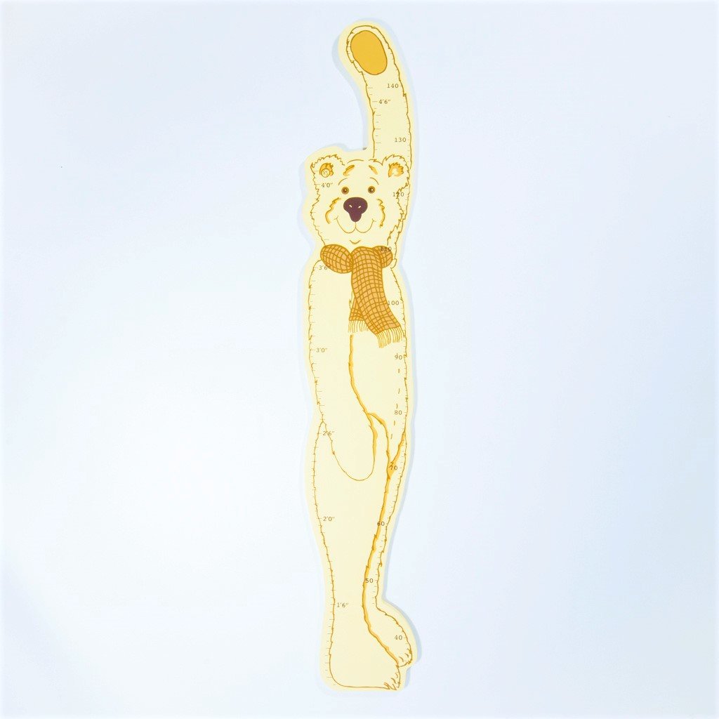 childrens wooden teddy bear height chart