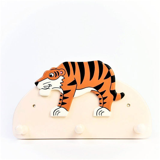 children's jungle tiger triple coat wall hook