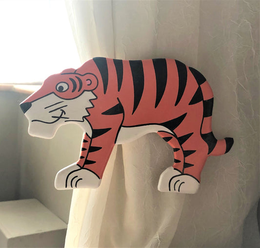 childrens tiger curtain tie backs