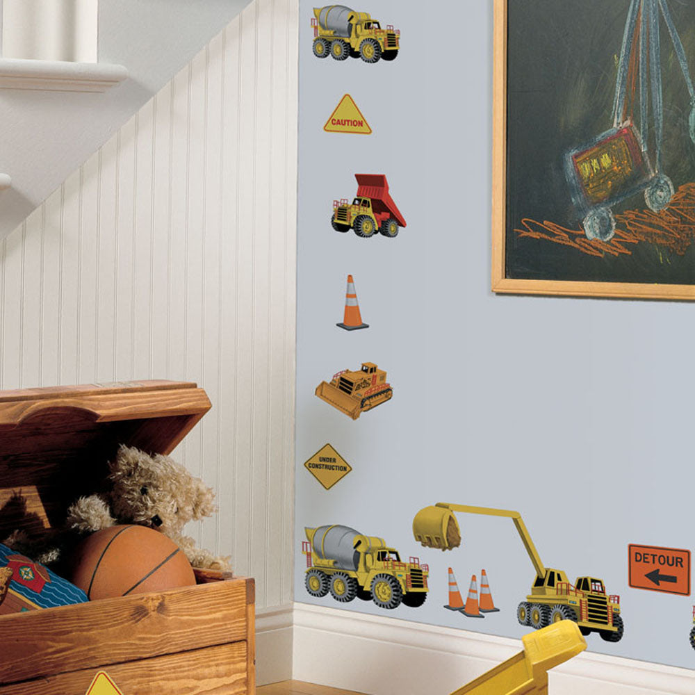 children's under construction wall stickers