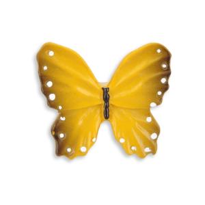 yellow butterfly door knob