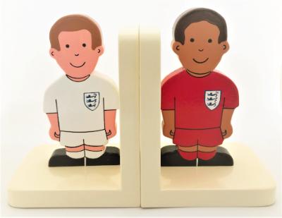 childrens wooden football bookends
